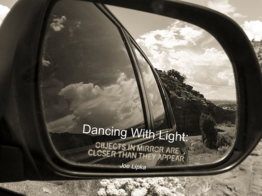 Reflections from a rear view mirror